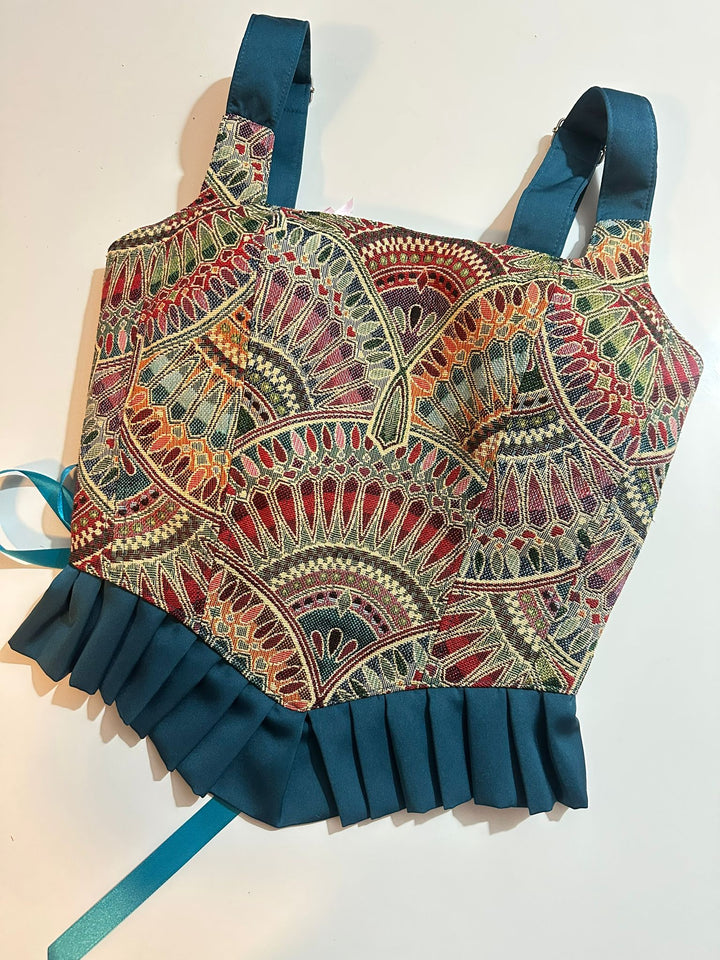 Ruffled Memphis - Reversible Corset Top — reversible corset top handmade in Helsinki by PopJoy
