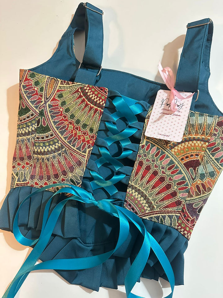 Ruffled Memphis - Reversible Corset Top — reversible corset top handmade in Helsinki by PopJoy