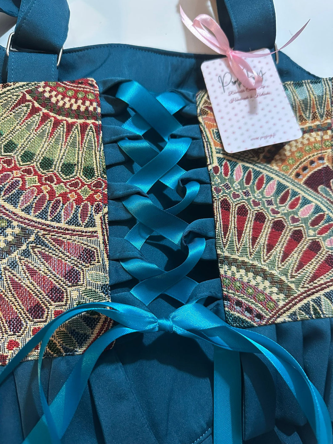 Ruffled Memphis - Reversible Corset Top — reversible corset top handmade in Helsinki by PopJoy