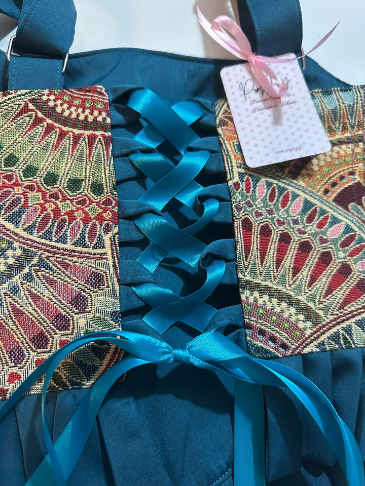 Ruffled Memphis - Reversible Corset Top — reversible corset top handmade in Helsinki by PopJoy
