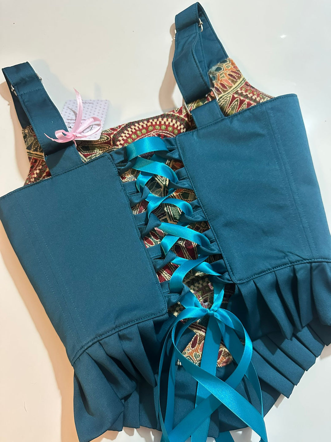 Ruffled Memphis - Reversible Corset Top — reversible corset top handmade in Helsinki by PopJoy