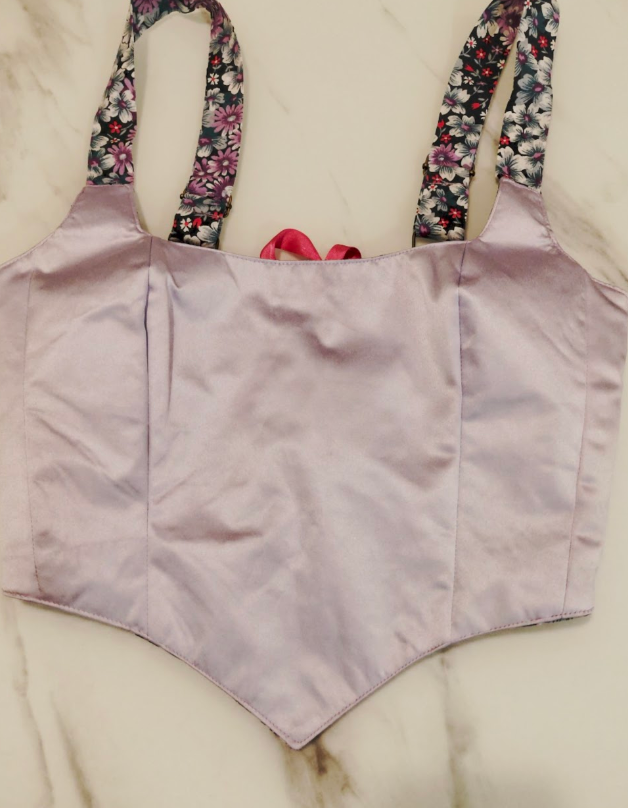 Flower & Pink - Reversible Corset Top - Sample Sale - M-L