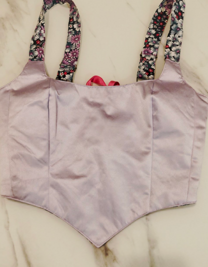 Flower & Pink - Reversible Corset Top - Sample Sale - M-L