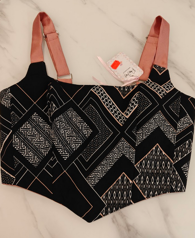 Black & Orange - Reversible Corset Top - Sample Sale - XL-XXL
