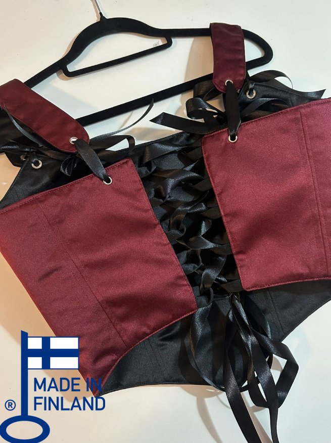 Scarlet - Reversible Corset Top — reversible corset top handmade in Helsinki by PopJoy