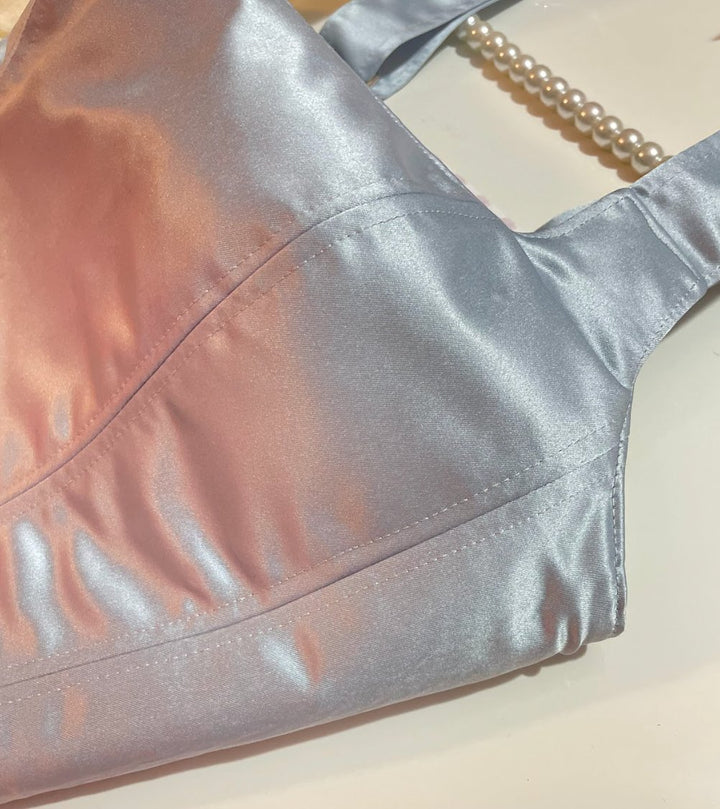 Sky - Reversible Corset Top — reversible corset top handmade in Helsinki by PopJoy