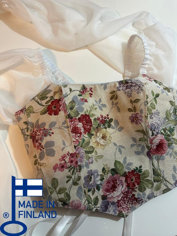 Sky - Reversible Corset Top — reversible corset top handmade in Helsinki by PopJoy