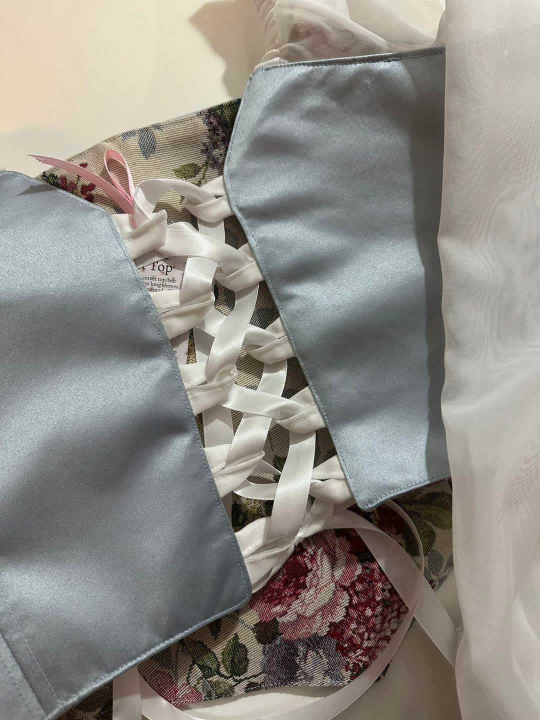 Sky - Reversible Corset Top — reversible corset top handmade in Helsinki by PopJoy