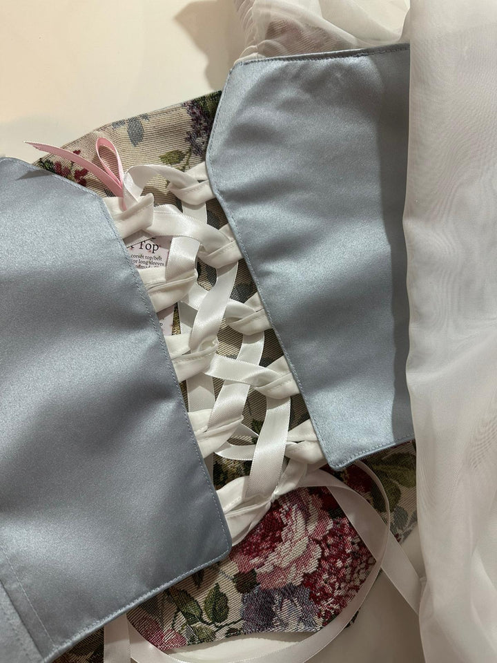 Sky - Reversible Corset Top — reversible corset top handmade in Helsinki by PopJoy