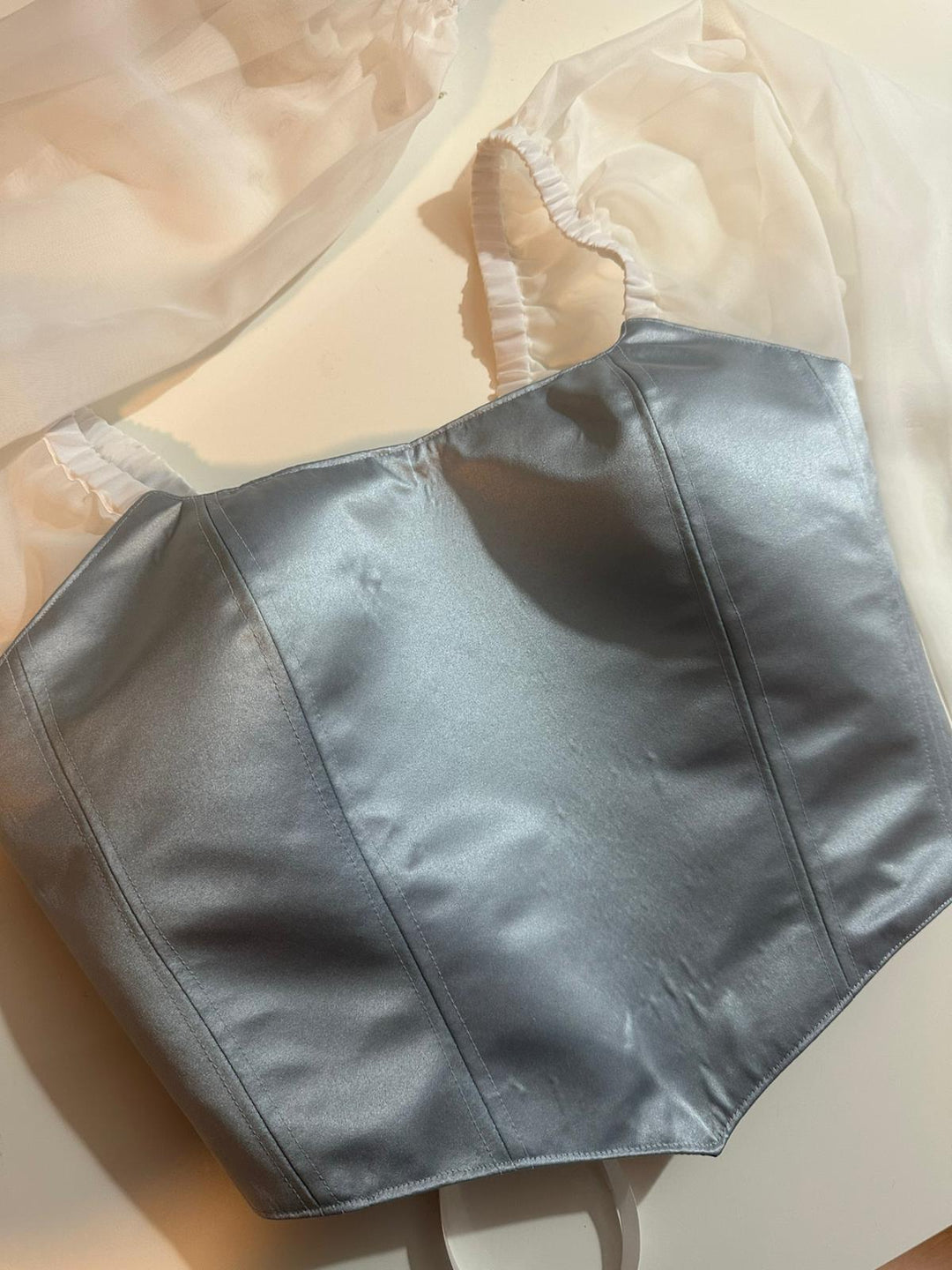 Sky - Reversible Corset Top — reversible corset top handmade in Helsinki by PopJoy