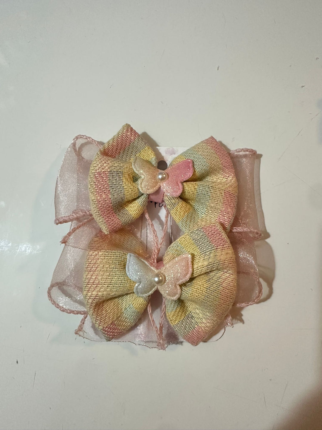 Spring Set - Pair Bow Clip — handmade hair accessory by PopJoy, Helsinki