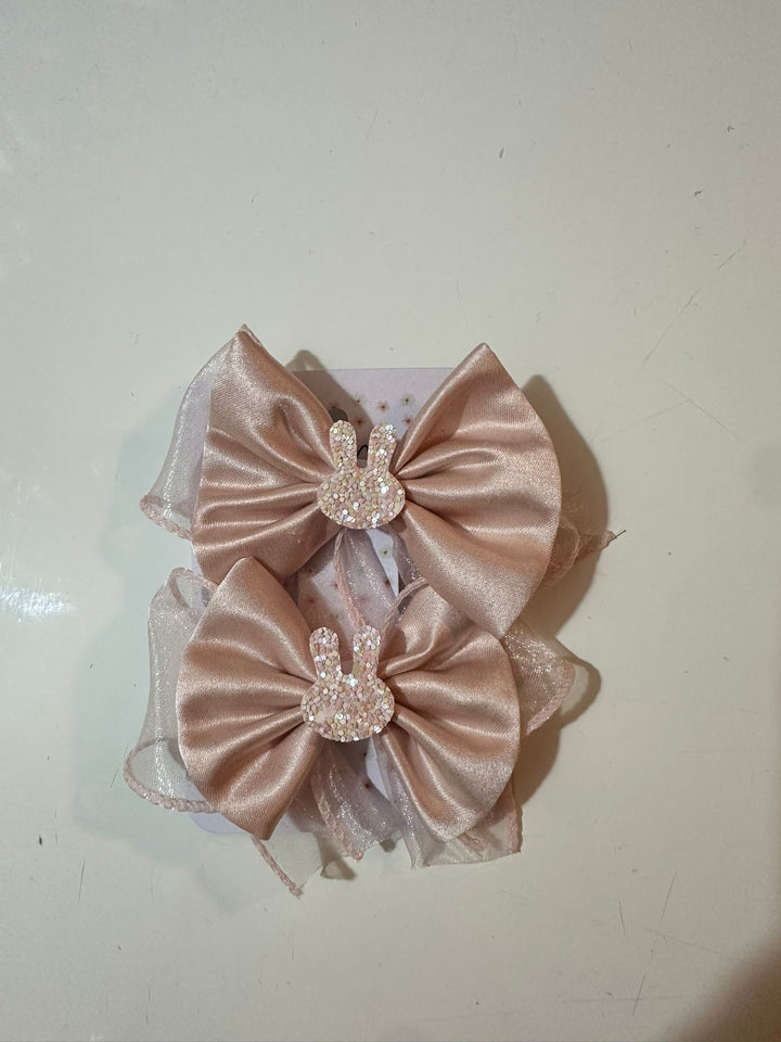 Spring Set - Pair Bow Clip — handmade hair accessory by PopJoy, Helsinki