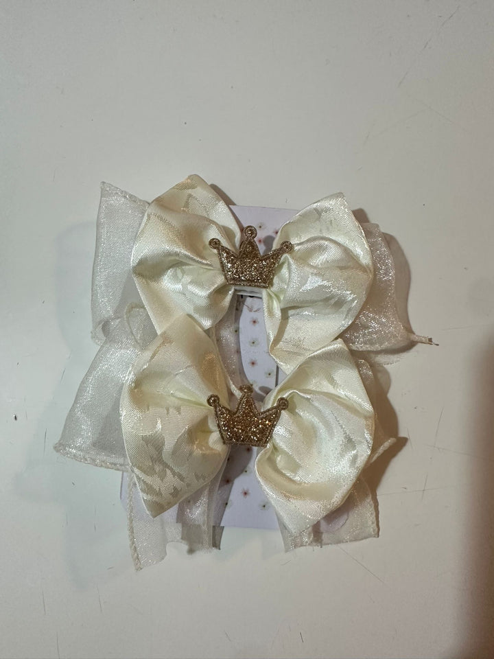 Spring Set - Pair Bow Clip — handmade hair accessory by PopJoy, Helsinki
