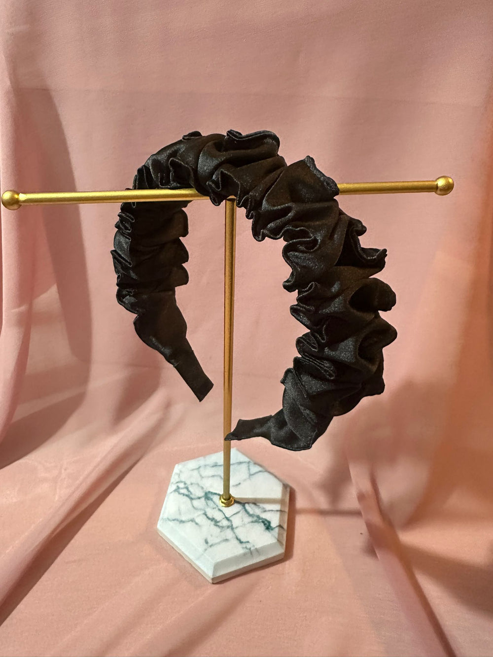 Stella - Thick Ruffled Scrunchy Headband — handmade hair accessory by PopJoy, Helsinki