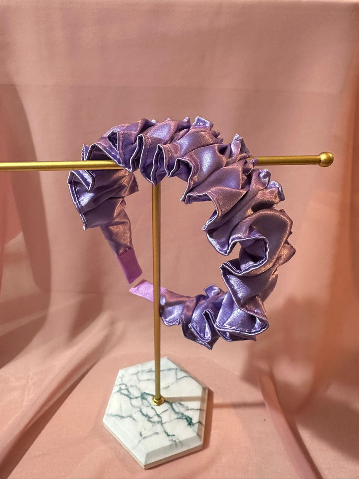 Stella - Thick Ruffled Scrunchy Headband — handmade hair accessory by PopJoy, Helsinki