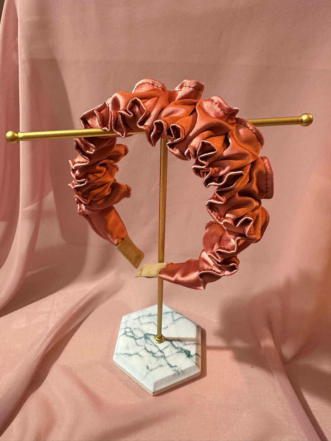 Stella - Thick Ruffled Scrunchy Headband — handmade hair accessory by PopJoy, Helsinki